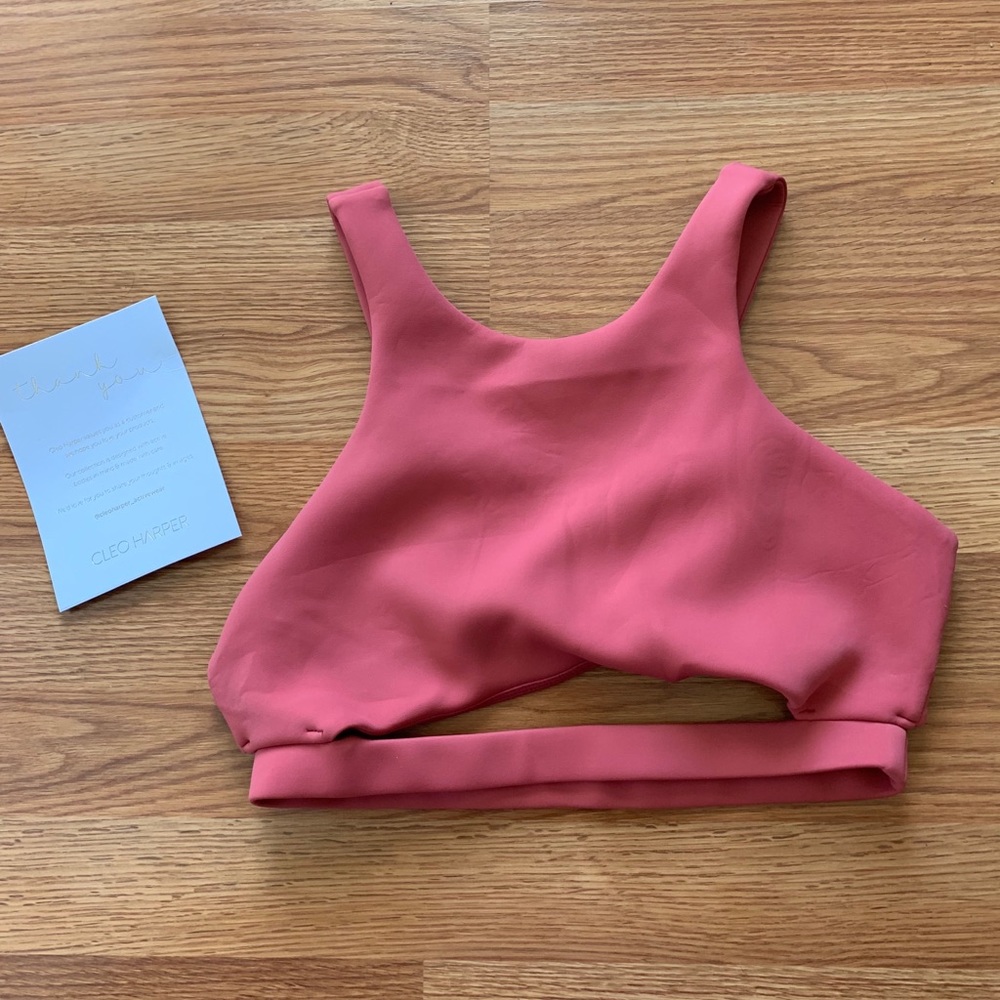 Cleo Harper Coco Sports Bra Bikini Top Coral